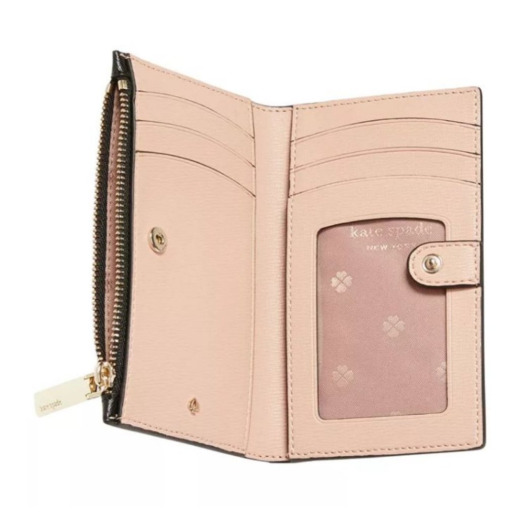 KATE SPADE New York Spencer leather small slim bi-fold women's wallet - BLACK - Picture 7 of 7